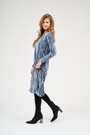 Loose Basic Dress - Velvet Grey