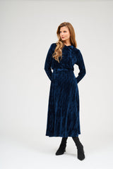 חצאית מידי קטיפה - ספיר