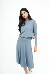 Modest Sea Foam Dalia Skirt – Women's Fashion