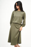 Puff Sleeve Top: Olive