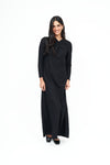 Maxi Twist Shimmer Dress: Black