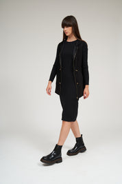 Hoodie sin mangas - Negro