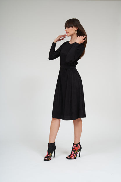 Libby Empire Waist Dress- Black