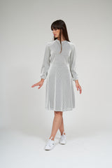 Modest White Ribbed Top – Women's Fashion