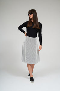 Riva Thick Ribbed Skirt- White