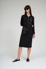 Load image into Gallery viewer, Serena Half Zip Dress- Black