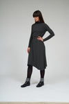 Turtleneck Flow Dress- Grey