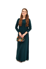Aura Modest Maxi Dress for Women | Long Sleeve Elegant Knit Dress | Ja'Teal