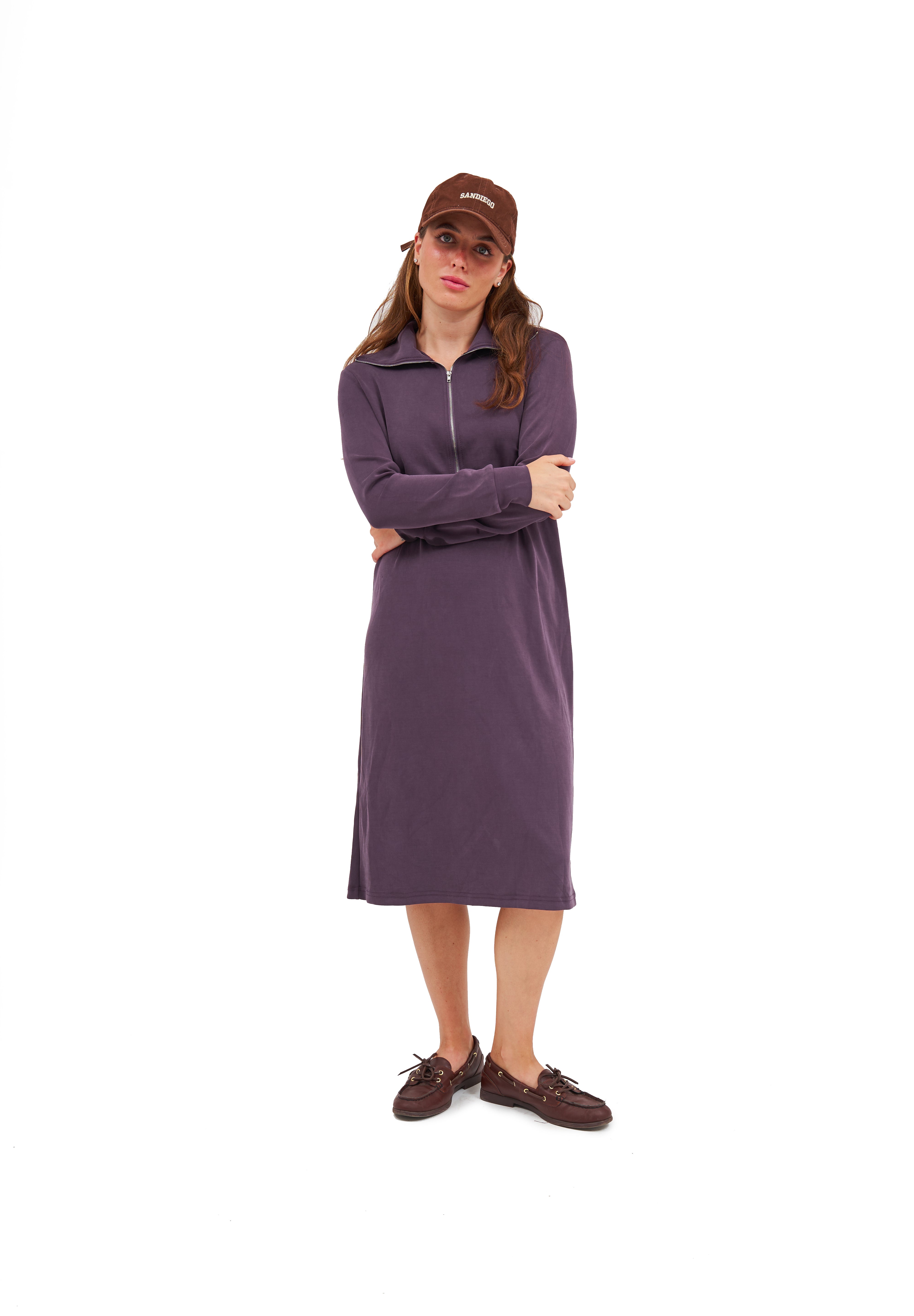 26WS1043 deep purple serena half zip