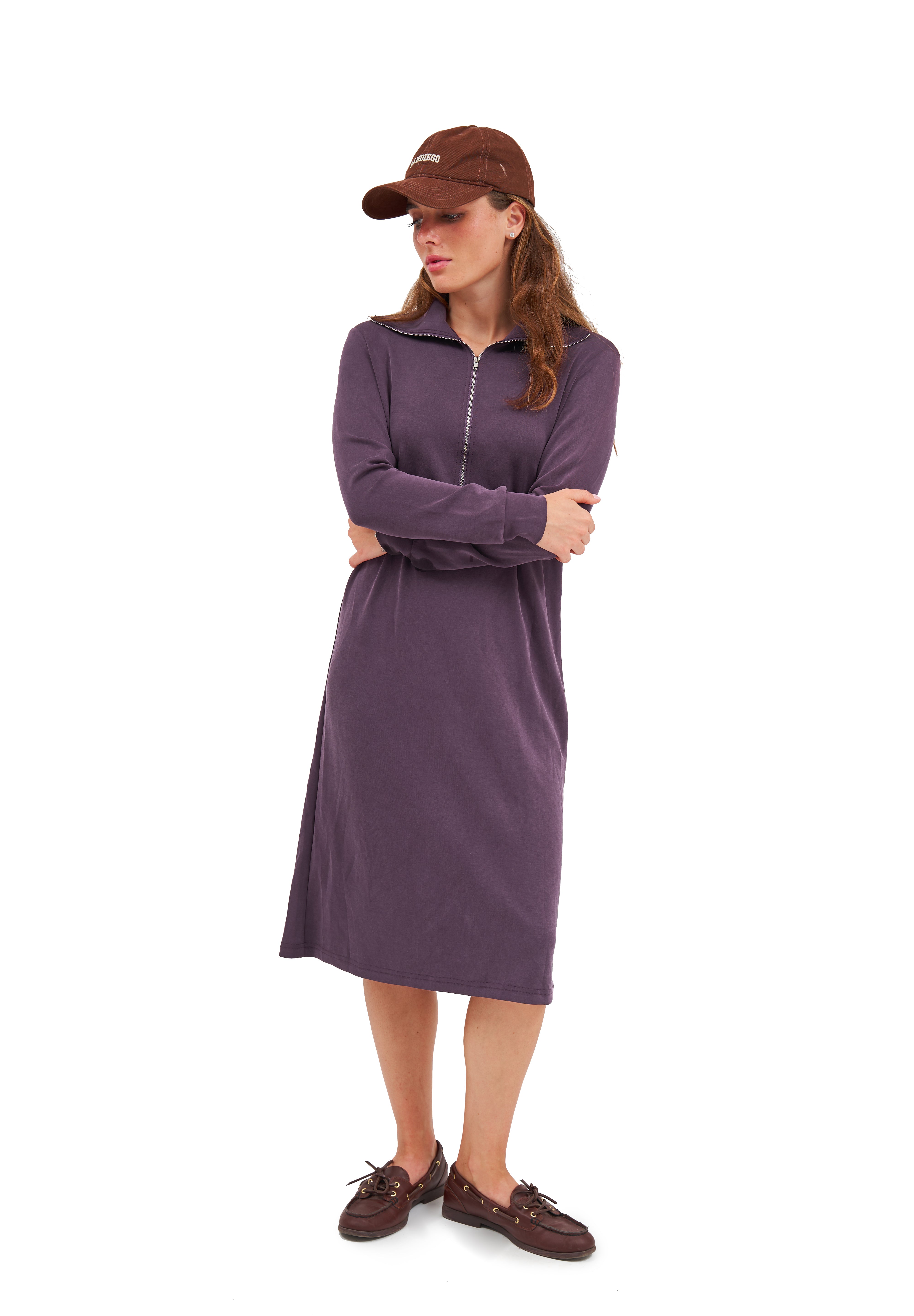 26WS1048 deep purple serena half zip