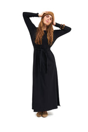 Daniella Faye Empress maxi swing dress in black — modest women's FW26 collection, photo 3
