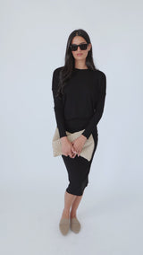 Modest Black Pencil Skirt – Women's Fashion