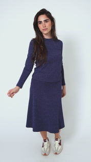 Modest Denim Wash Basic Top – Women's Fashion