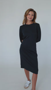 Modest Jade Puff Sleeve Dress – Women's Fashion