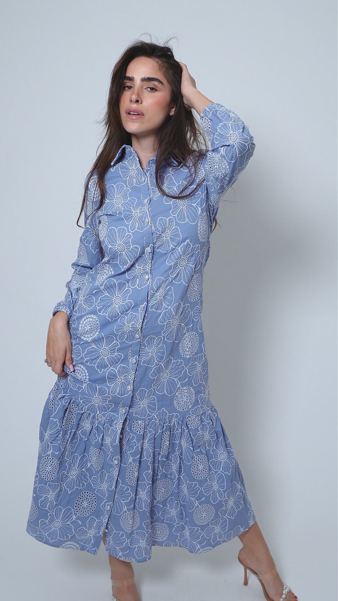 Modest Vintage Blooms Cotton Maxi Dress – Women's Fashion