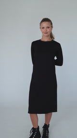 Modest Black Puff Sleeve Dress – Women's Fashion