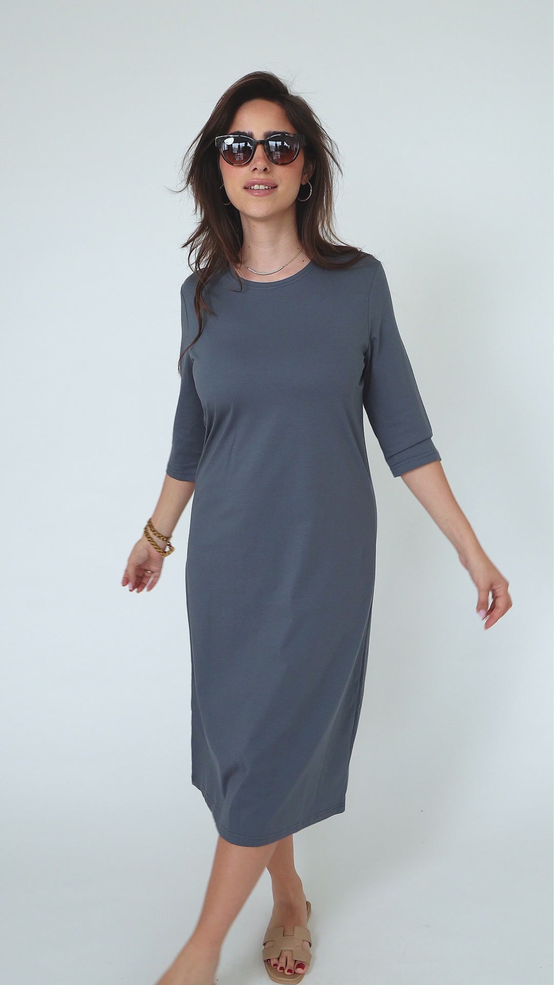 Deep Teal T-shirt dress