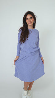 Modest Light Denim Wash Dalia Top – Women's Fashion