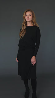 Modest Black Dalia Top – Women's Casual Top