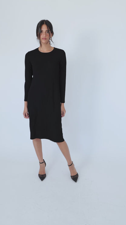 NW Loose Basic Dress: Black