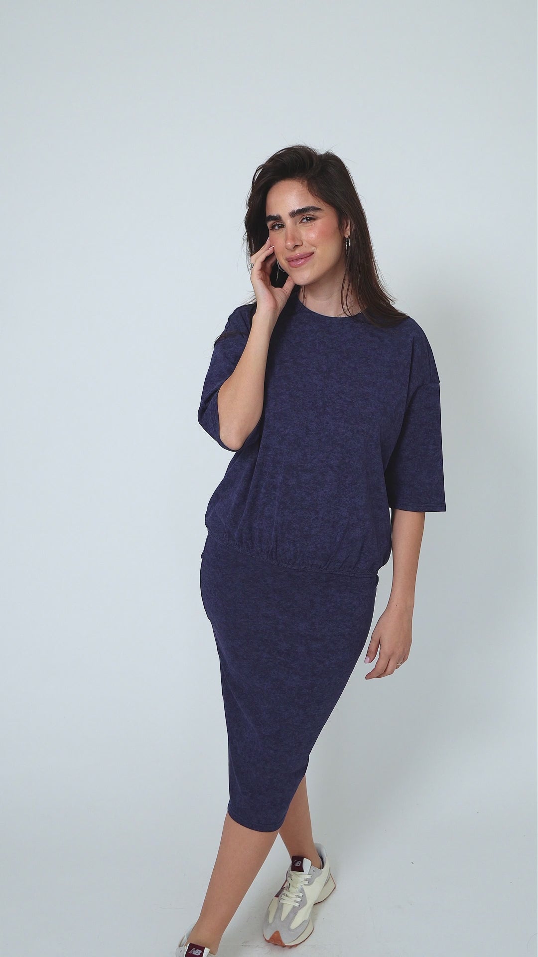Modest Dark Denim Wash Pencil Skirt – Women's Fashion