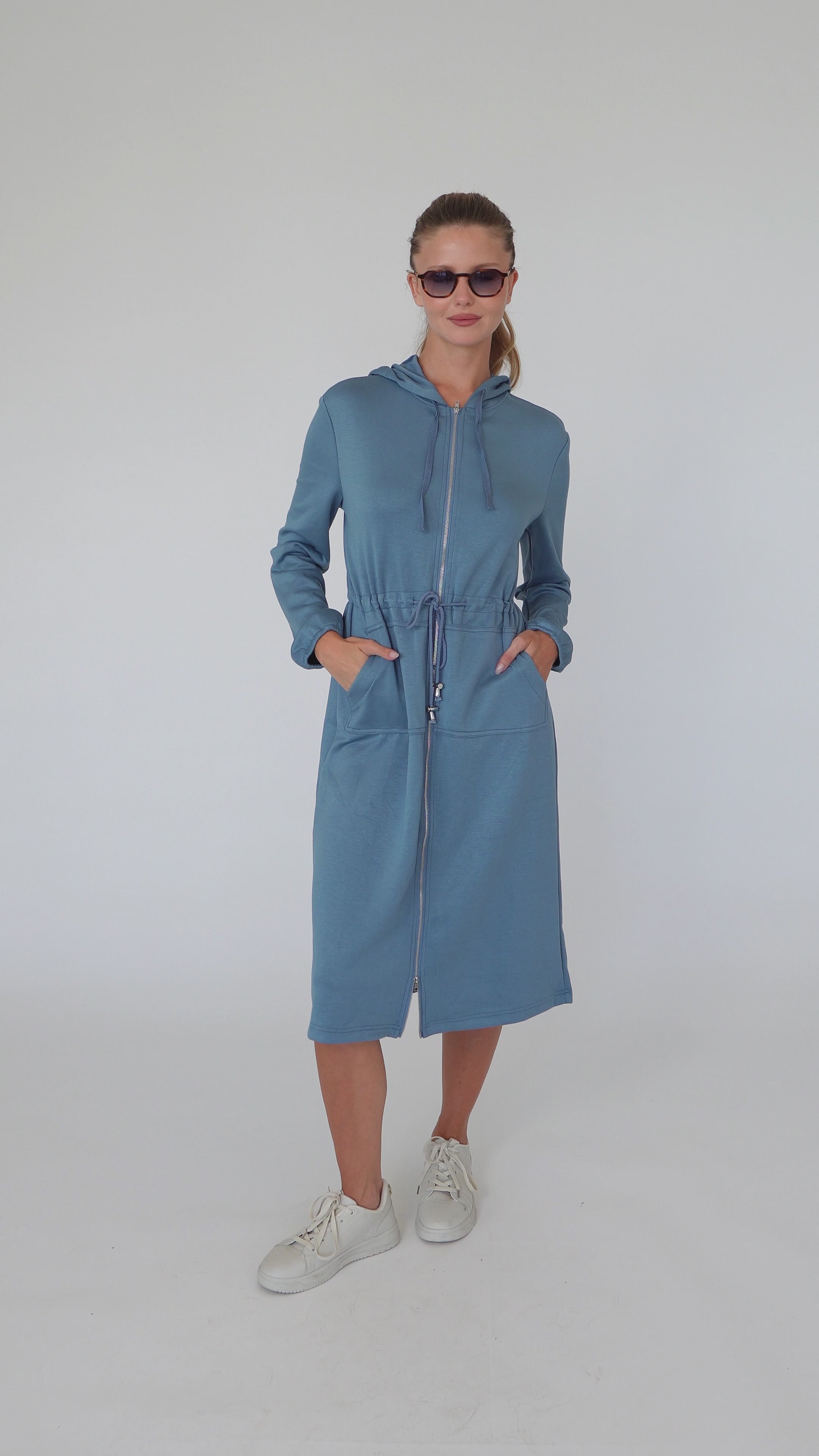 Mid-Length Hoodie Dress - Cloud – Daniella Faye