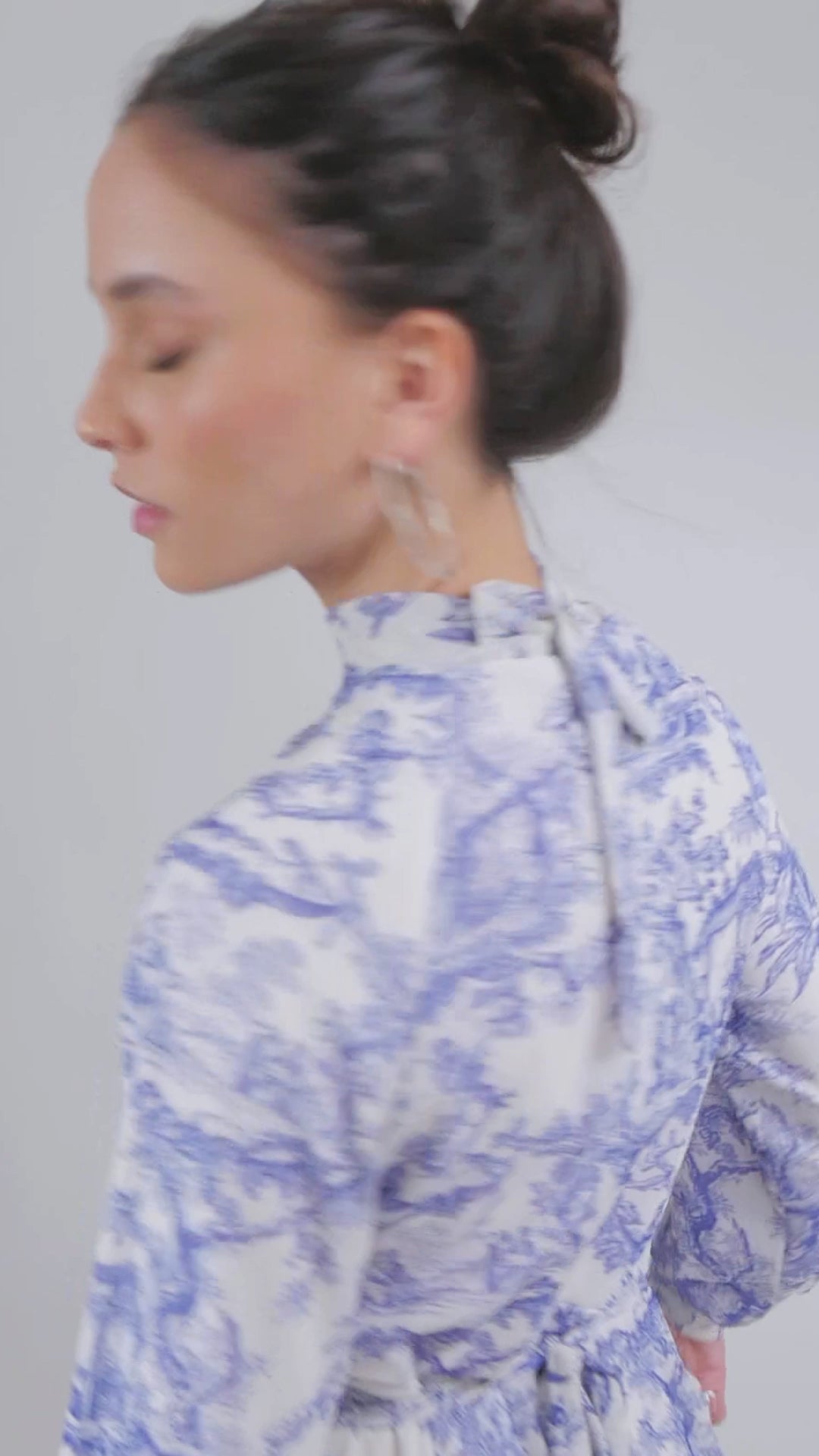 Blue Toile Maxi Dress