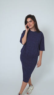 Denim Wash Balloon Top