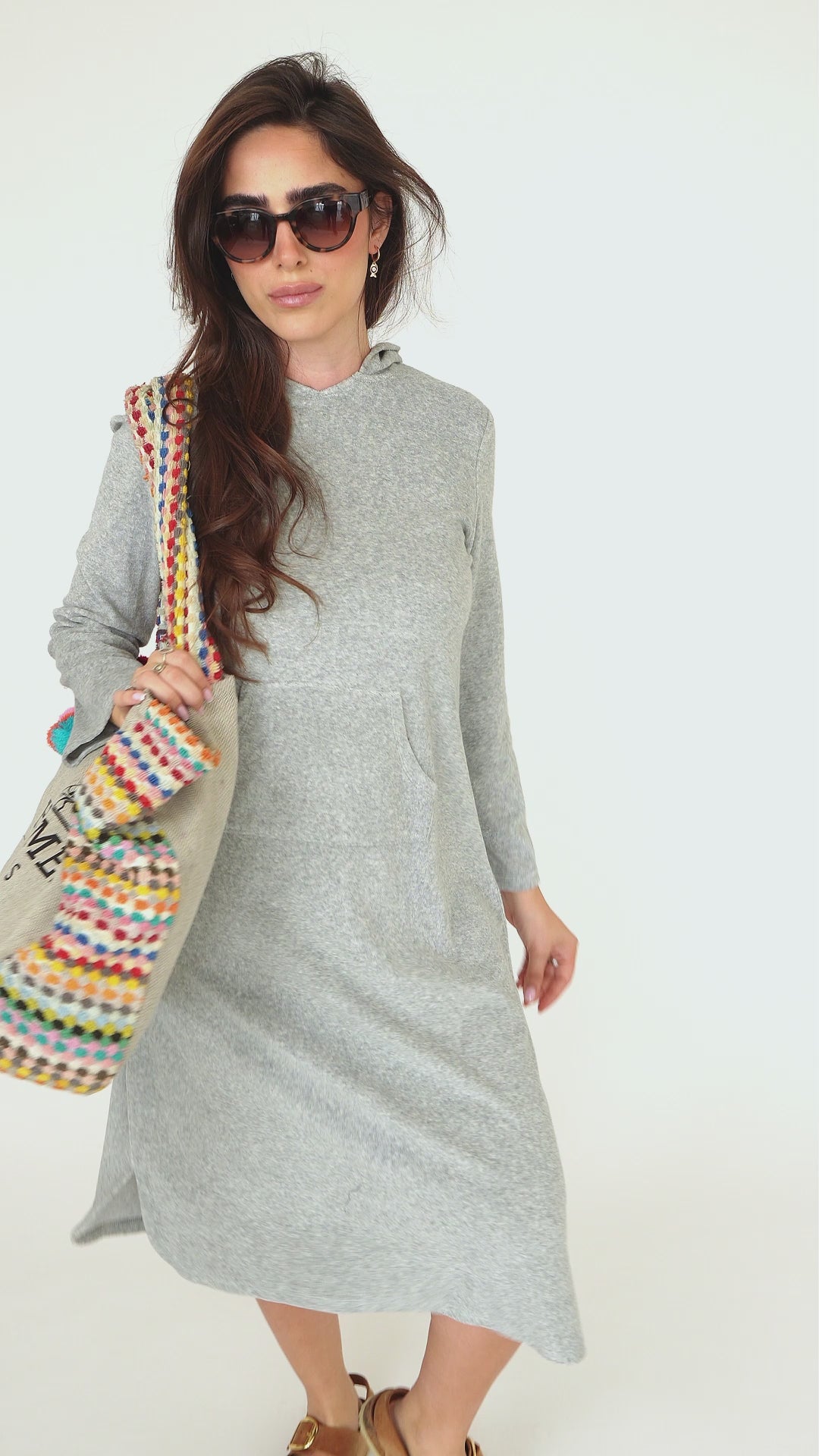 Modest PLC Grey Terry Pullover Dress – Women's Fashion