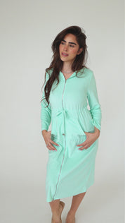Modest PLC Mint Hoodie Dress – Women's Fashion