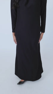 Modest Black Maxi Dress (Twist & Shimmer)   – Women's Fashion