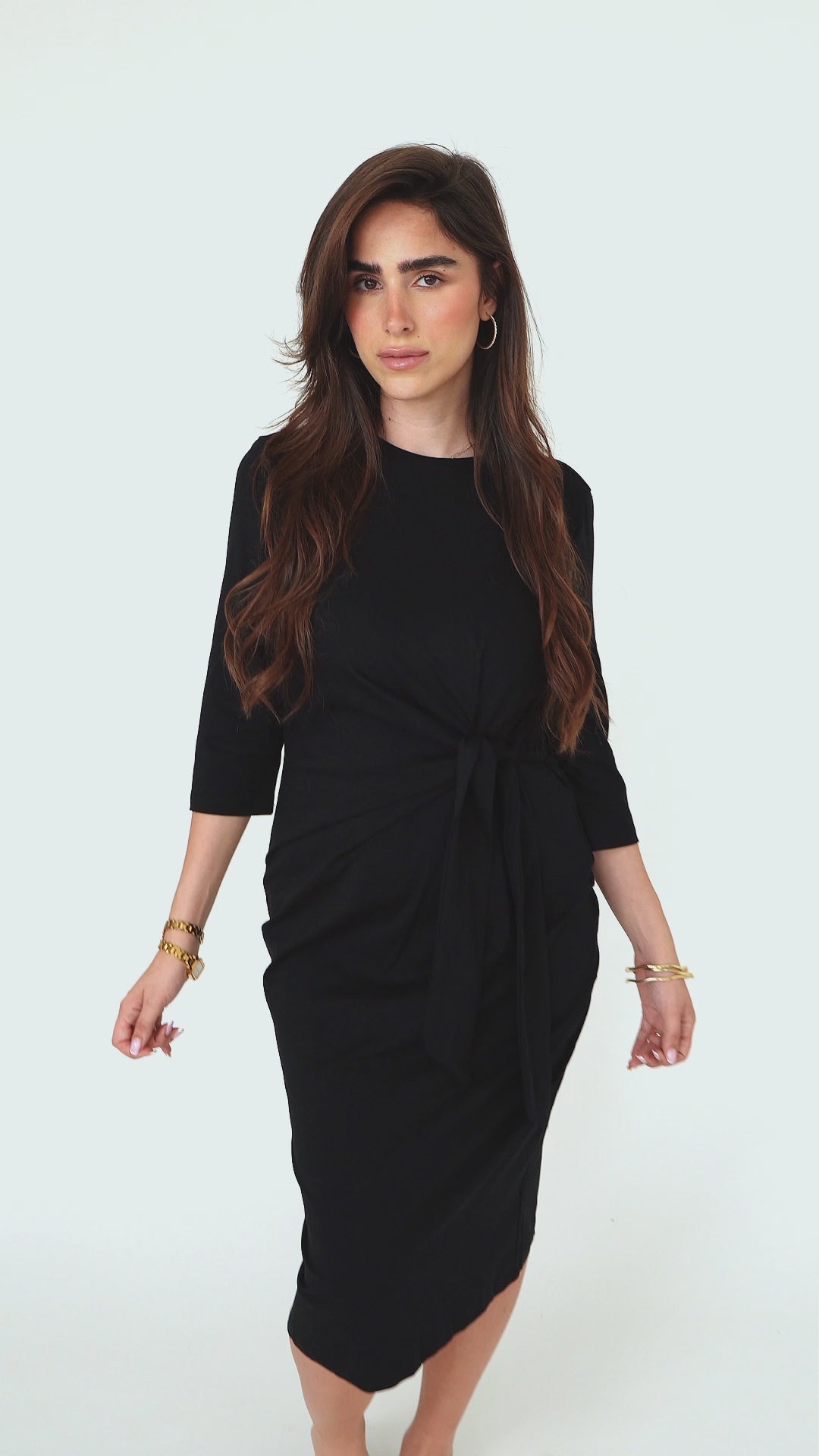 Modest Lux Black Tie Dress – Women's Luxury Fashion