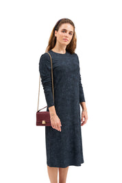 Daniella Faye Seraphine loose basic dress in charcoal — modest women's FW26 collection, photo 3