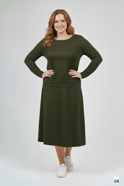 Dalia Skirt - Hunter Green