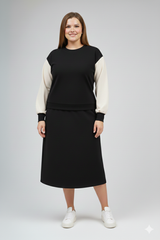 Sheepskin Top - Noir & Ivoire