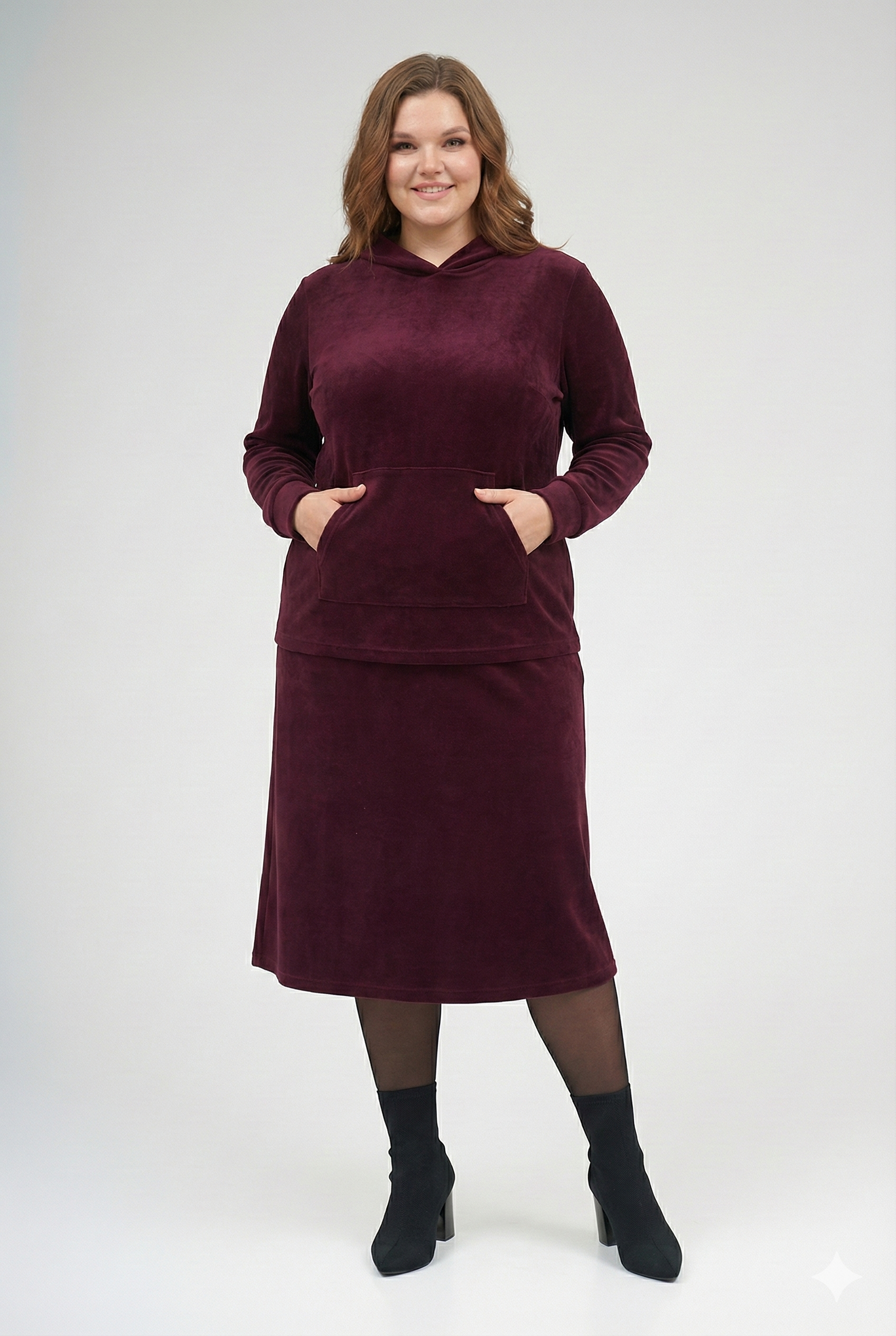 Riva Top with Hood - Burgundy