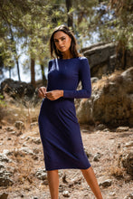 Load image into Gallery viewer, NAVY RIBBED BASIC DRESS