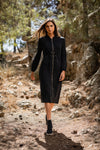 Black Long Hoodie Dress