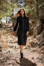 Load image into Gallery viewer, Black Short Hoodie Dress