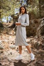 Load image into Gallery viewer, Grey short hoodie dress