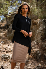 NEGRO TOP ASIMÉTRICO