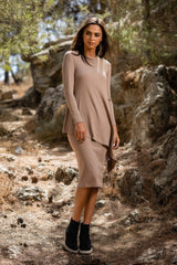 FALDA LÁPIZ DE CAFÉ