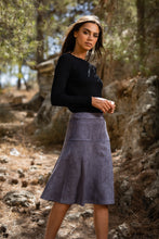 Load image into Gallery viewer, GRAPHITE SUEDE KIKI SKIRT