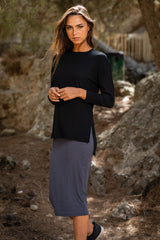 Top Original Negro Acanalado