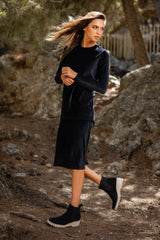 Falda de terciopelo negro