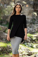 Top trasero de triángulo negro