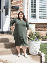 Olive Green Swing Dress