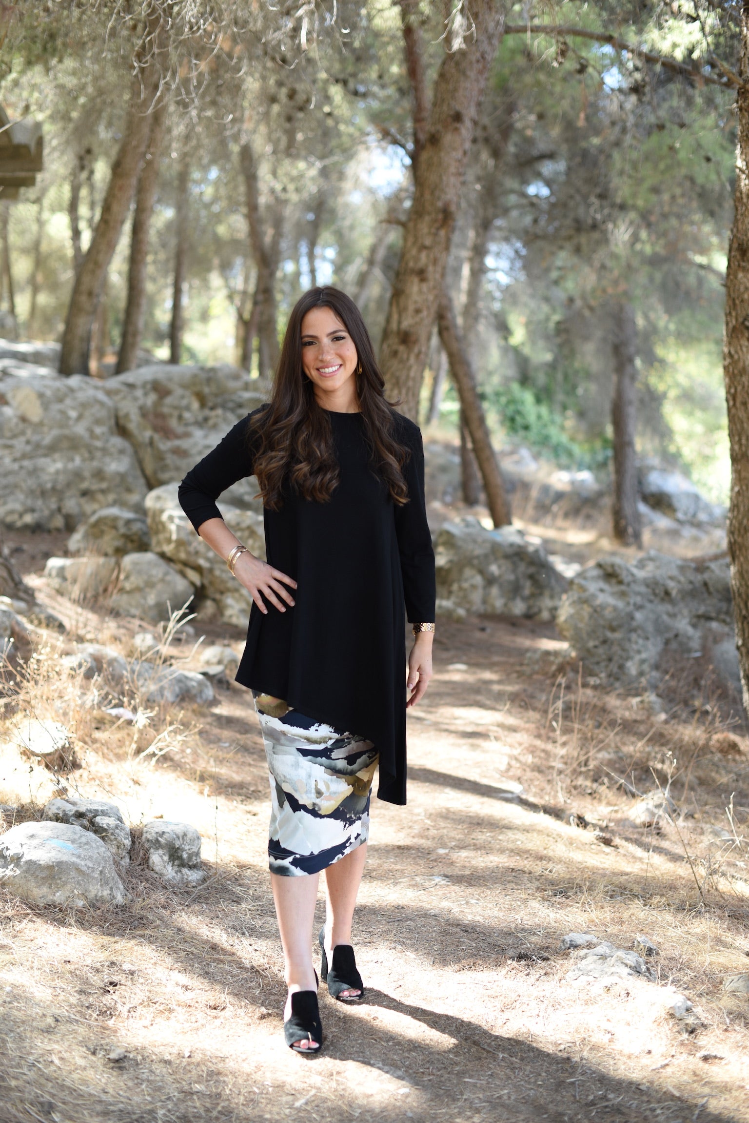 Black & White Jupe Crayon Aquarelle